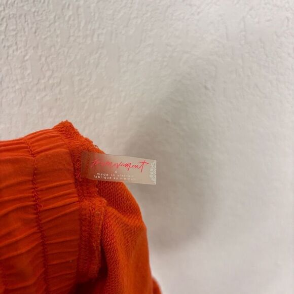 Free People Movement Dark Orange Short Terry Cloth Shorts - Picture 6 of 7